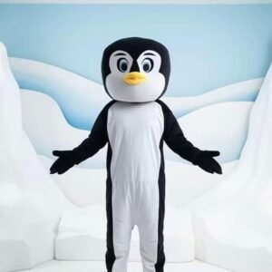 Penguin Mascot Costume 5.8 Feet Full Body | Fancy Dress for School Function, Birthday Party, Annual Day, Stage Show & Events |Costume with full dress, Mask Gloves Shoes
