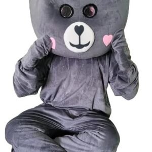 New&Stylish Dark Gray Smart teddy bear costumes for adult