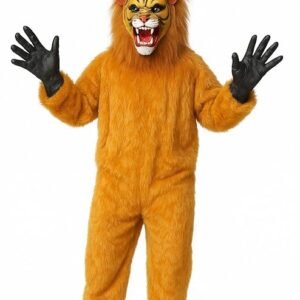 Lion Mask with Costume – Realistic Party & Event Outfit Adult Size 5.8 Feet XL