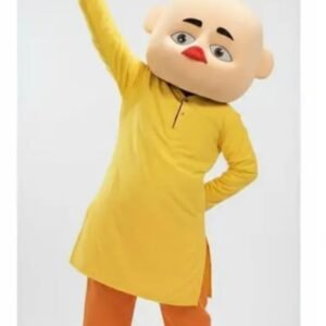 Buy Patlu Cartoon Mascot Costume For Theme Birthday Party & Events Adults Full Size Adults, Yellow - Fleece