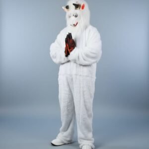 White Bhadiya Mask with Costume – Premium Fancy Dress & Event Outfit Size 5.8 Feet XL