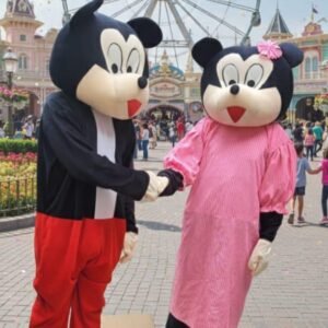 Micky Mascot Cartoon Fancy Dress Costume Dress for Events Black Professional