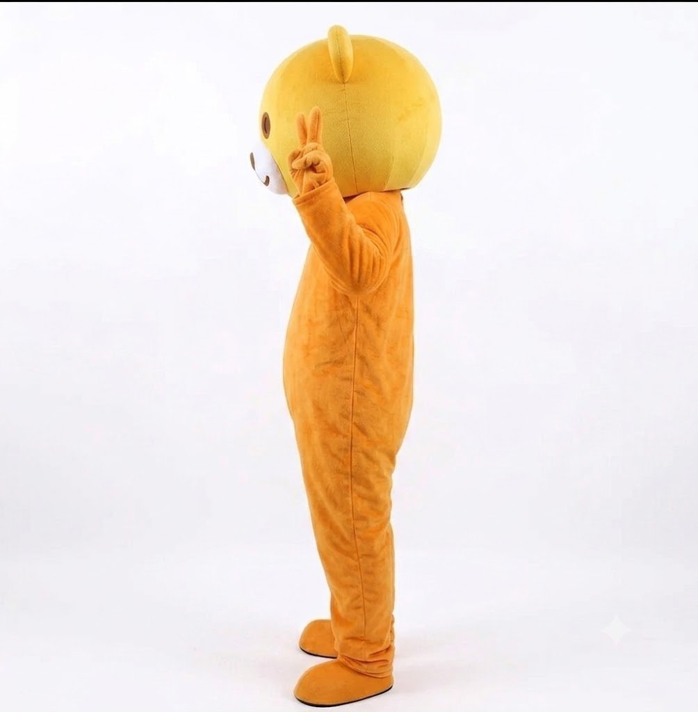 Yellow Teddy Bear Mascot Costume - Image 2