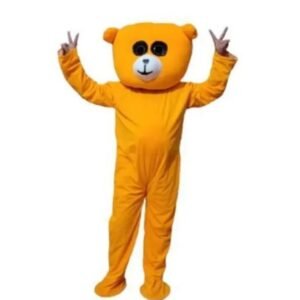 Yellow Teddy Bear Mascot Costume