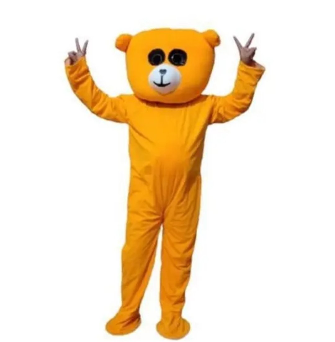 Yellow Teddy Bear Mascot Costume
