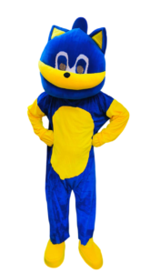 Blue & Yellow Hedgehog Mascot Costume